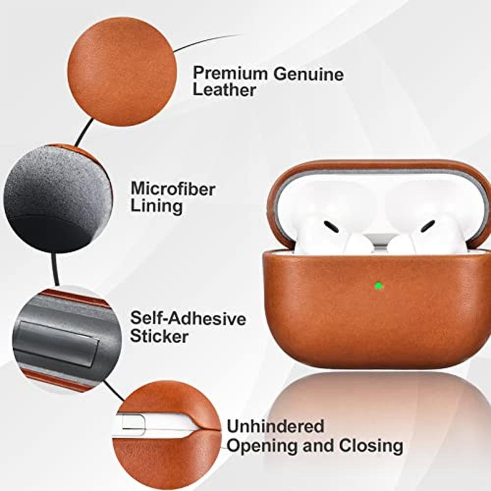 Leather Case: Icarer Family Leather Case for AirPods Pro 2 – Packaging