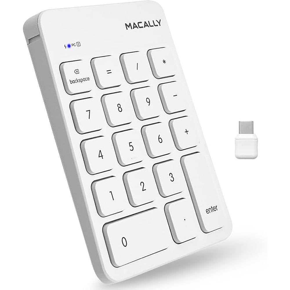 Macally Wireless Number Pad: Macally Numeric Keypad for Mac – Front View