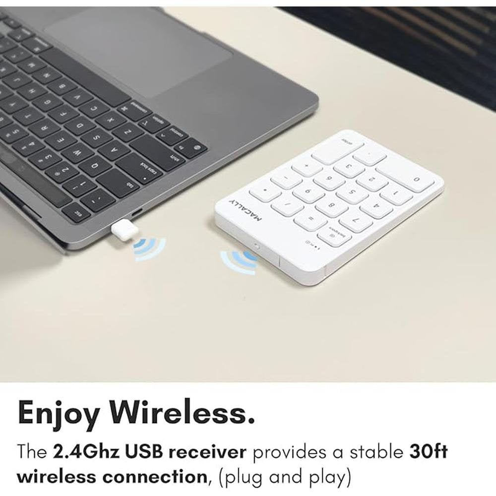 Macally Wireless Number Pad: Macally Numeric Keypad for Mac – Close-up Detail