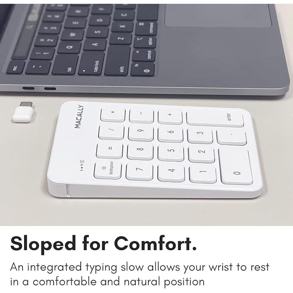 Macally Wireless Number Pad: Macally Numeric Keypad for Mac – In Use
