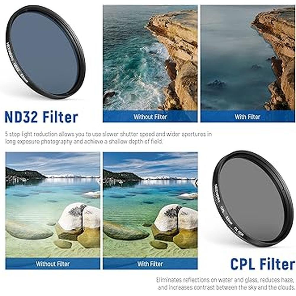 Neewer CPL Filter: Neewer 52mm ND CPL Effect Filter Set – Close-up Detail