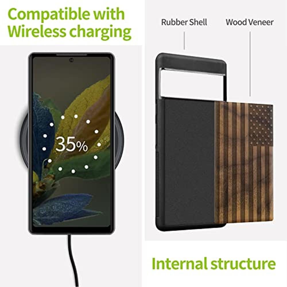 Wood Case: Carveit Pixel 7 Natural Wood Black Soft TPU – Packaging