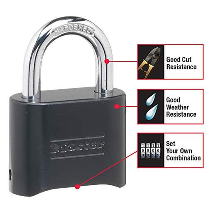 Premium Lock Solutions: Master Lock Black Combination – Close-up Detail