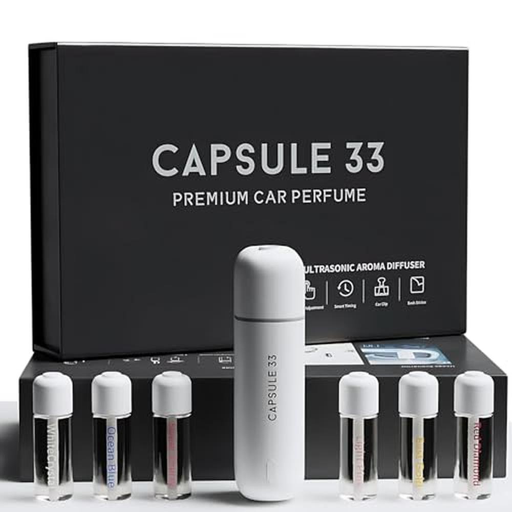 Car Perfume Starter Pack: Capsule 33 Premium Grade – Front View