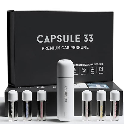 Car Perfume Starter Pack: Capsule 33 Premium Grade – Front View