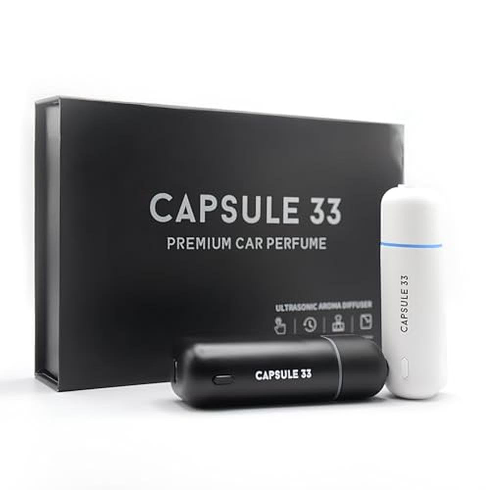 Car Perfume Starter Pack: Capsule 33 Premium Grade – Side View