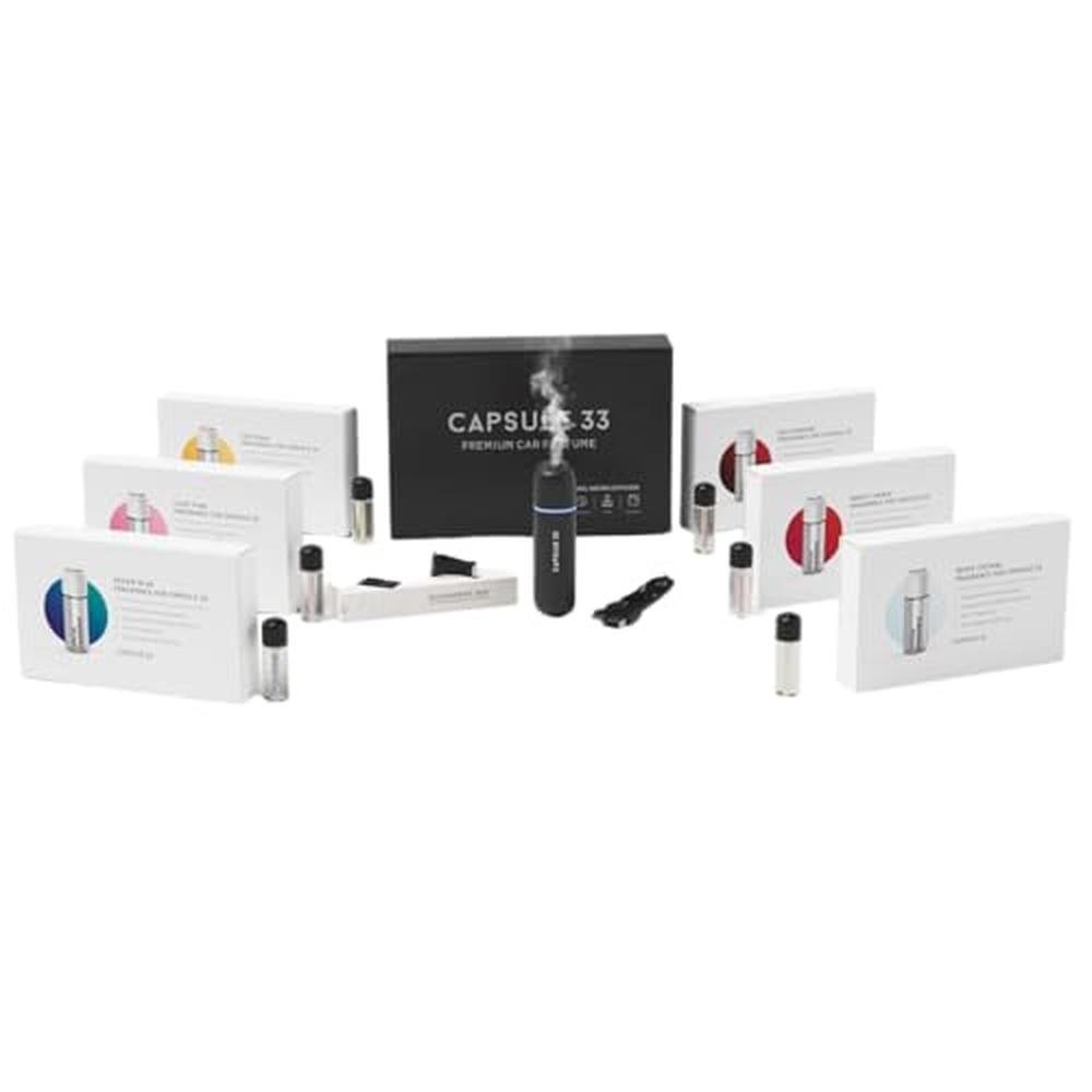 Car Perfume Starter Pack: Capsule 33 Premium Grade – Packaging