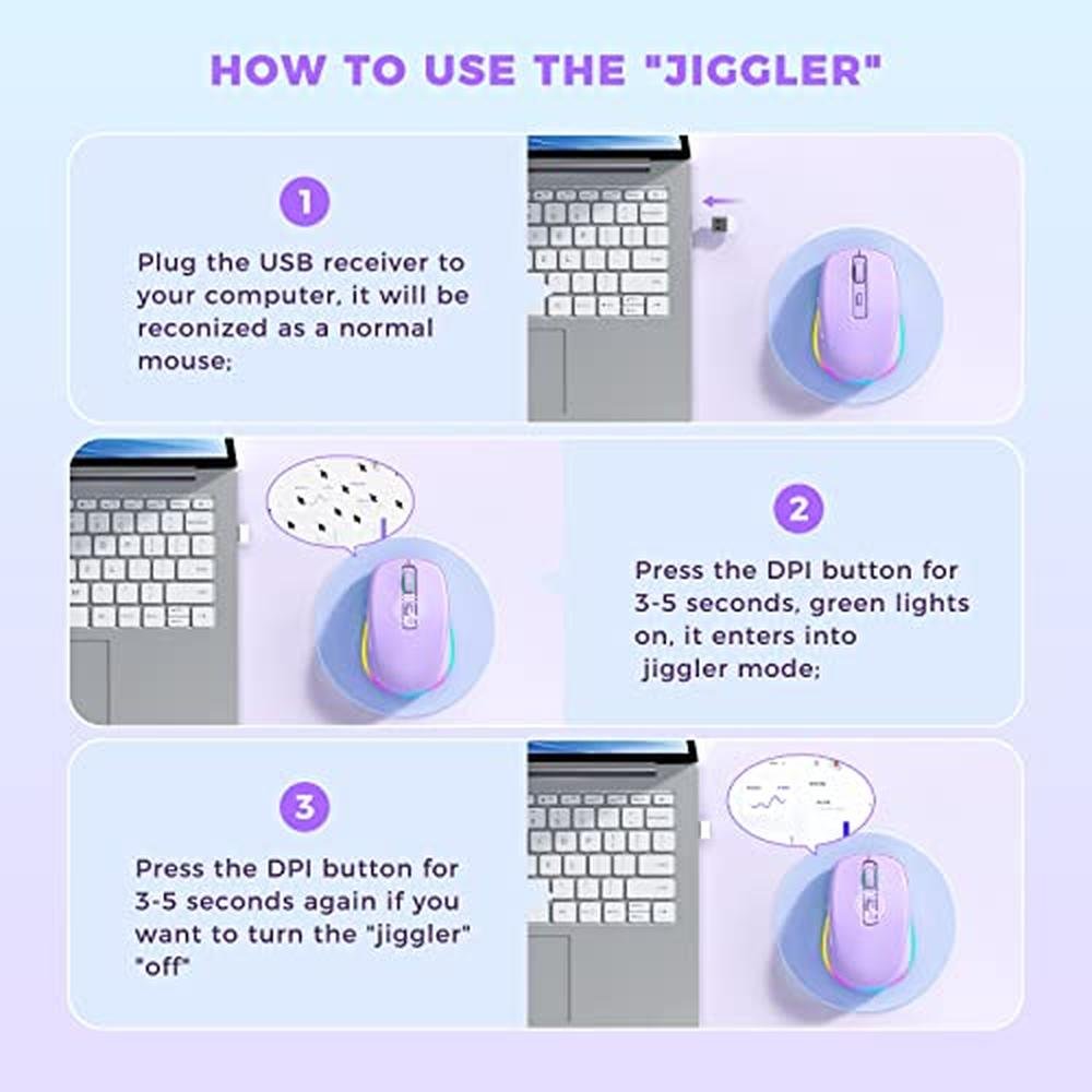 PEIOUS Wireless Mouse Jiggler – Side View