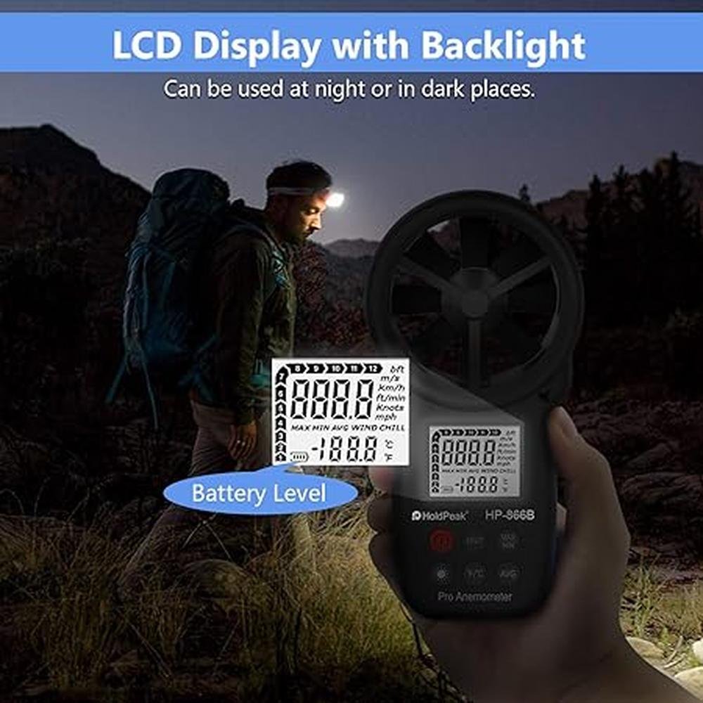 Wind Speed: HoldPeak 866B Digital Anemometer Handheld Wind – Packaging