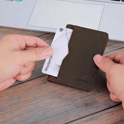 RFID Blocking Slim Wallet for Men – Side View