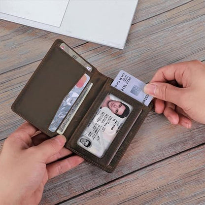 RFID Blocking Slim Wallet for Men – Close-up Detail
