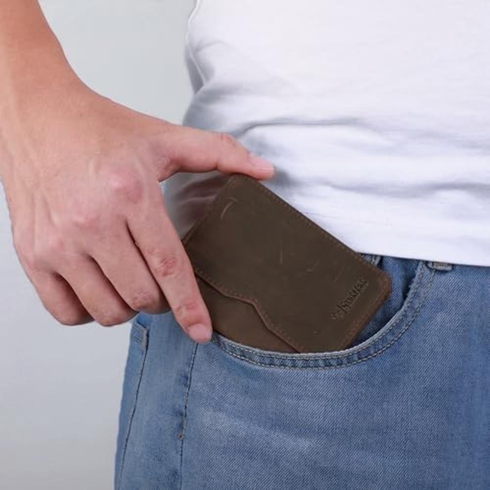 RFID Blocking Slim Wallet for Men – In Use
