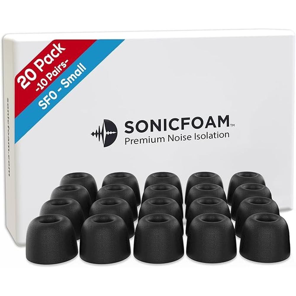 Memory Foam Earbud Tips: Premium Noise Isolation – Front View