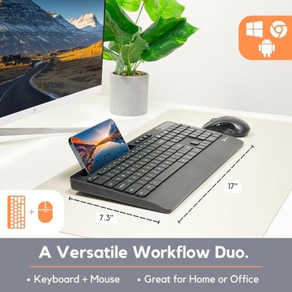 Wireless Keyboard Mouse Combo – In Use