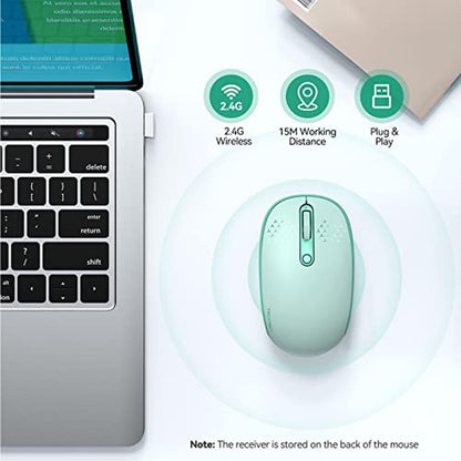 Wireless Laptop Mouse: TECKNET 2.4G Quiet Computer Mouse – Side View