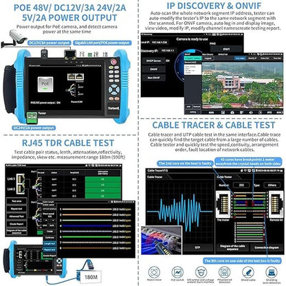 Tester Camera: Rsrteng CCTV Tester 8K 32MP 12MP IP Camera – Side View