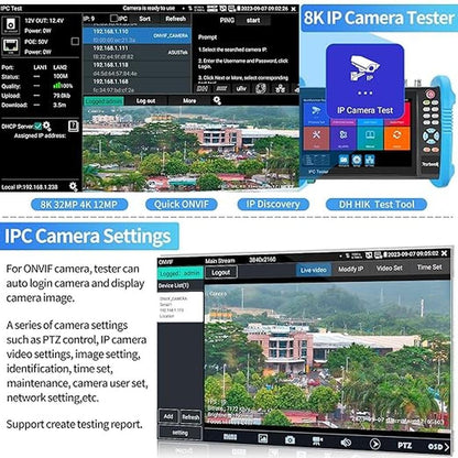 Tester Camera: Rsrteng CCTV Tester 8K 32MP 12MP IP Camera – Packaging