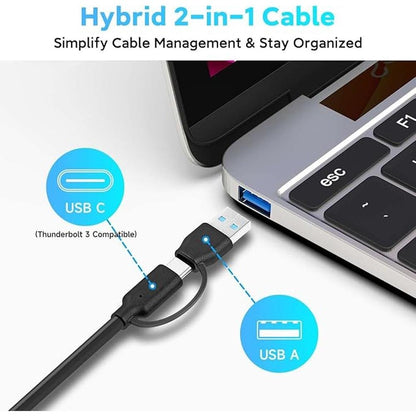 Powered USB 3.0 /USB C Hub: ikuai Aluminium 7-Port USB Hub – Close-up Detail