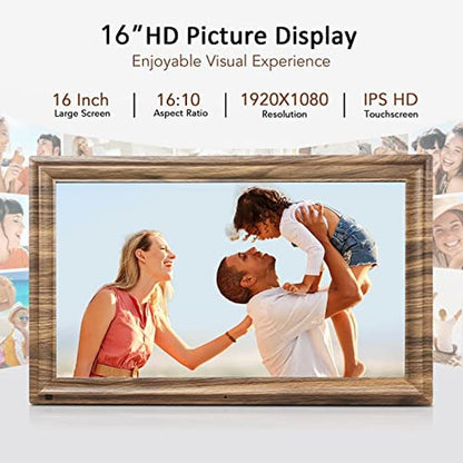 Digital Frame: Canupdog 16 Inch Large Digital Picture Frame – Close-up Detail