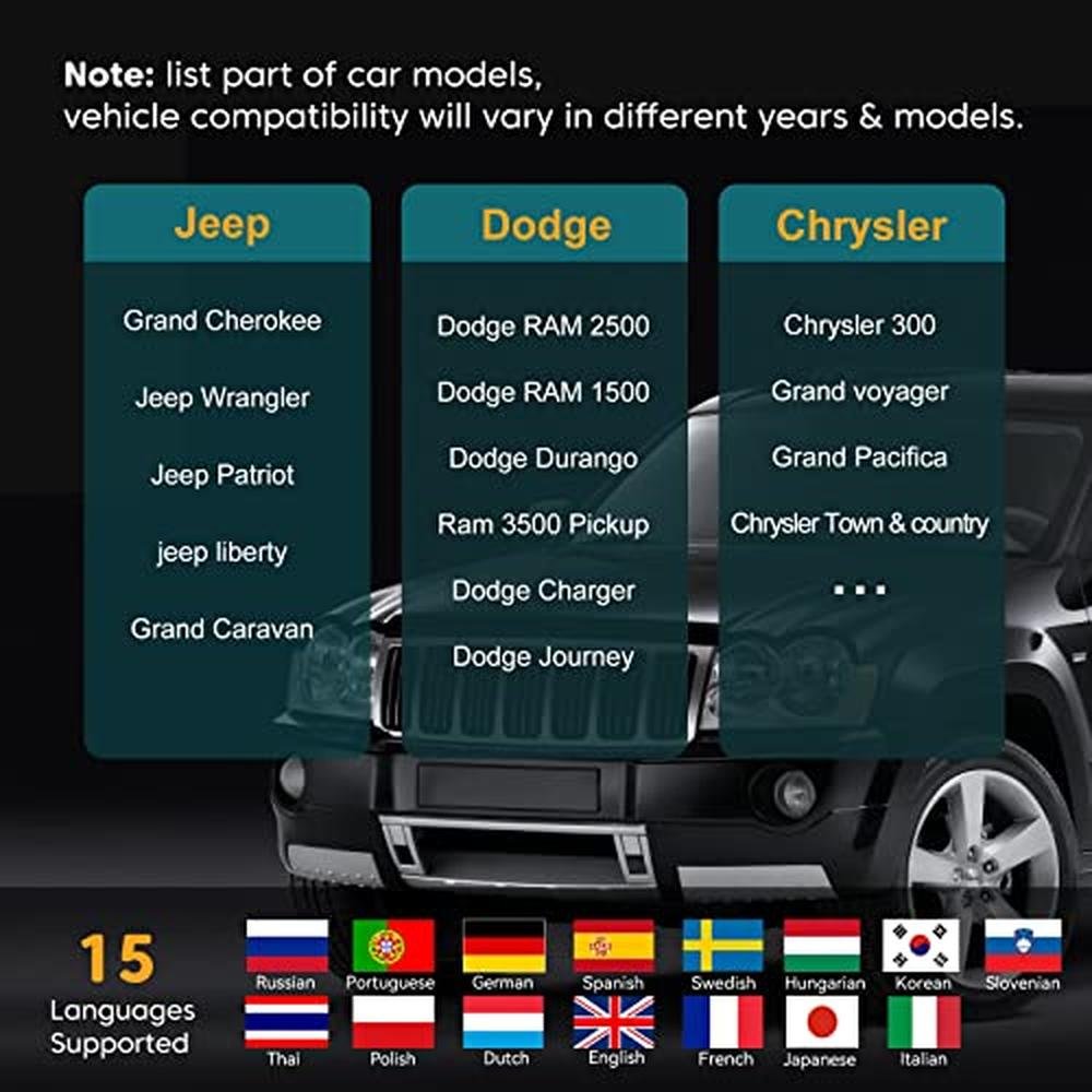 OBD2 Scanner: SC530 All System Code Reader for Dodge – Packaging