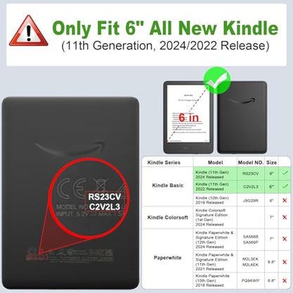 Kindle 11th Generation Case: Fintie Stand Case PU Leather – Side View