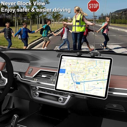 iPad Holder: Premium Car Dashboard Mount for 4-13 inch iPad – Side View