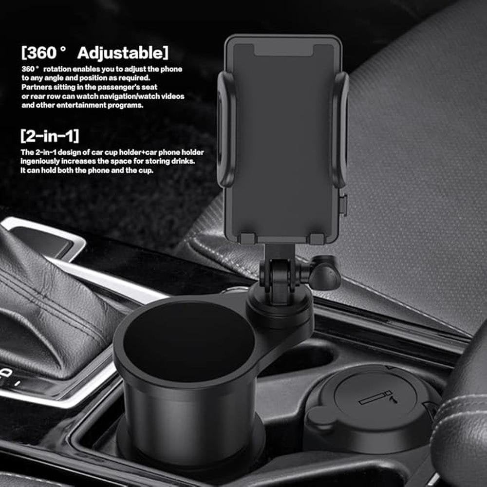 Car Cup Holder Phone Mount: Universal Auto Cell Phone Stand – In Use