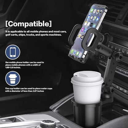 Car Cup Holder Phone Mount: Universal Auto Cell Phone Stand – Packaging