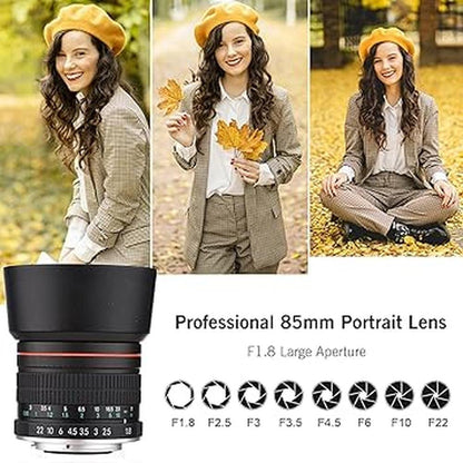 85mm Lens: Camnoon F1.8 Large Aperture Medium Telephoto – Packaging