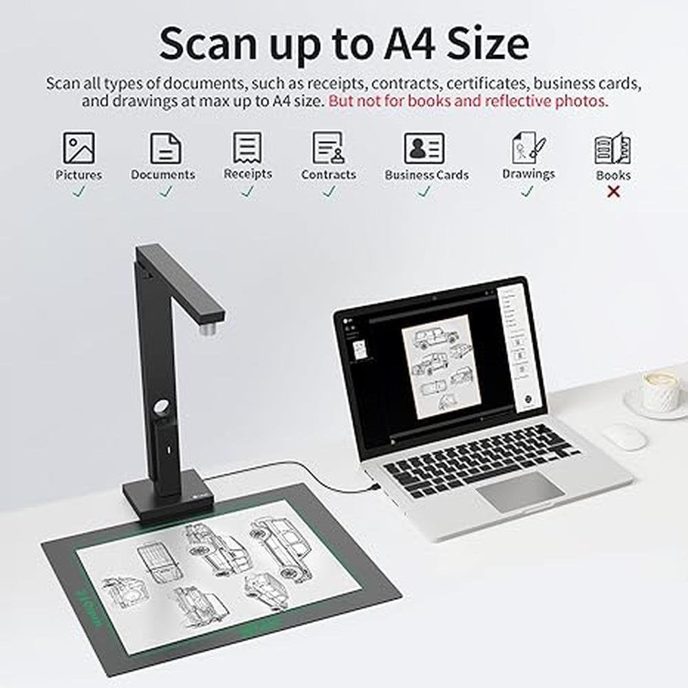 Document Scanner: CZUR Lens800 Pro 8MP Portable Document – Close-up Detail