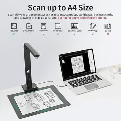 Document Scanner: CZUR Lens800 Pro 8MP Portable Document – Close-up Detail