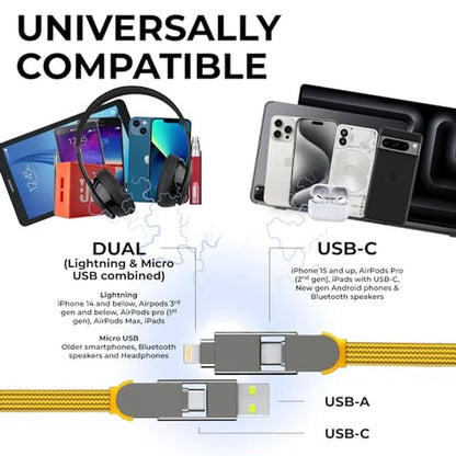 Cable Universal: Rolling Square inCharge XL 30 cm USB-C – Side View