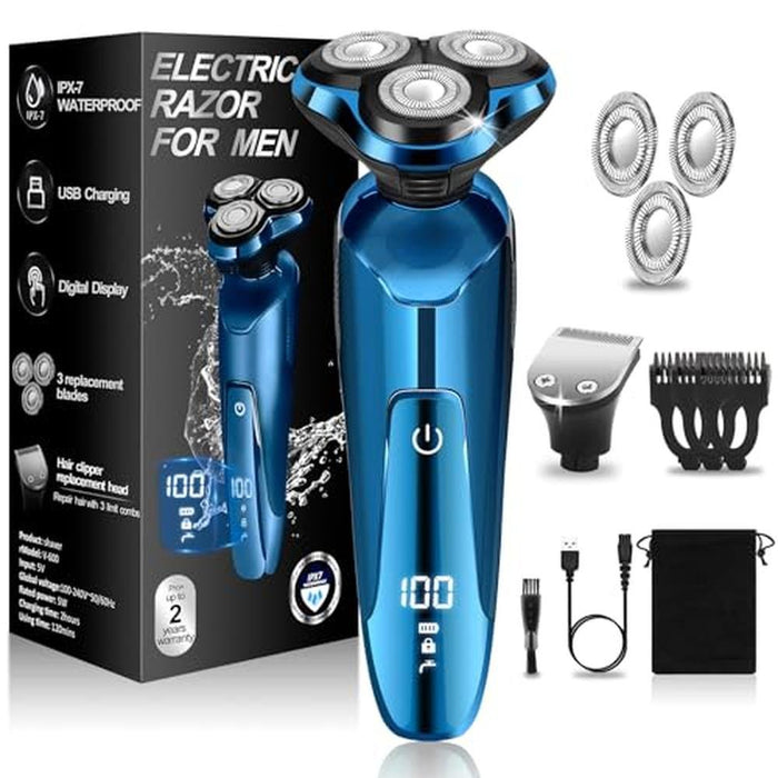 Men Electric Razor: Premium Electric Shaver for Men with – Front View