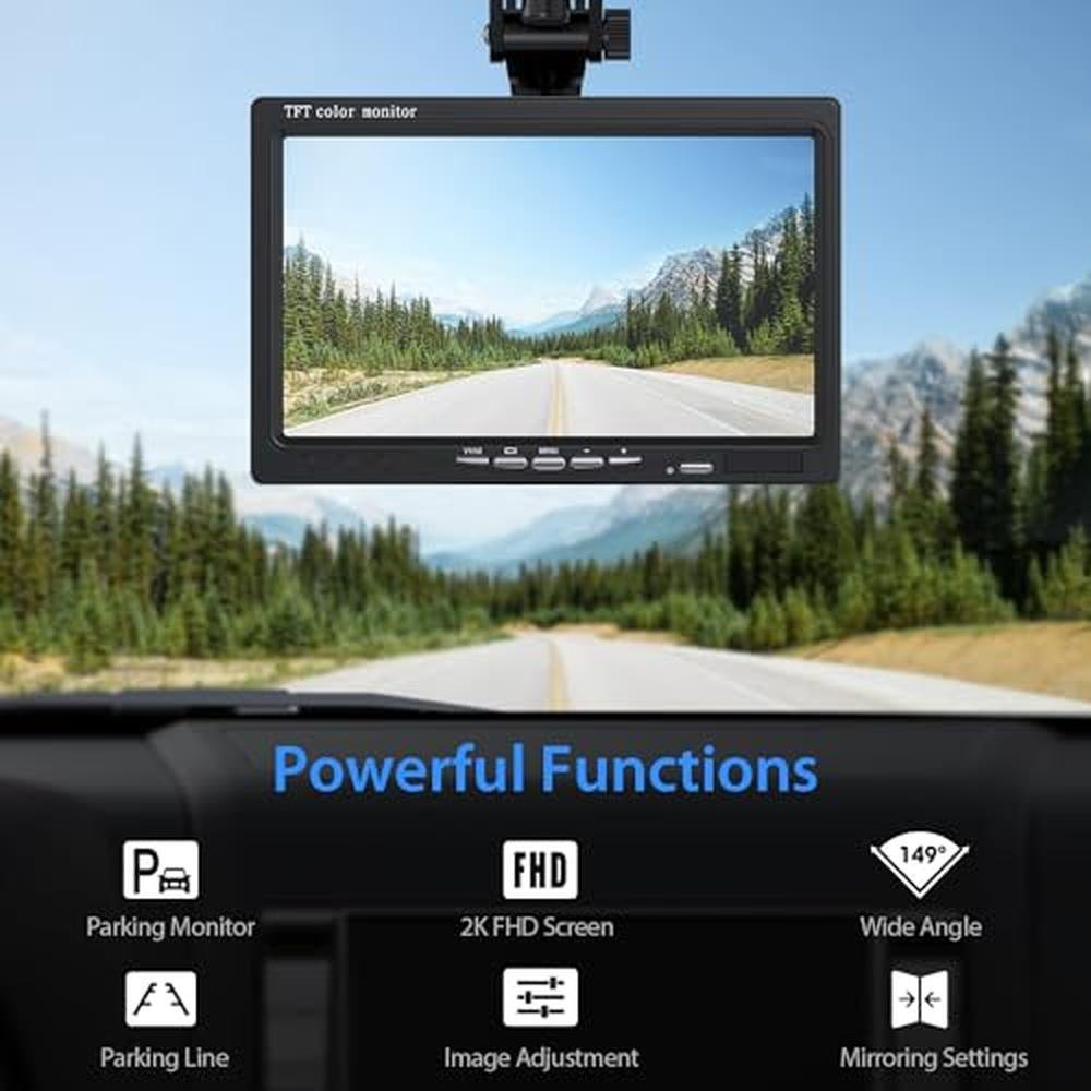 Erapta Backup Camera: eRapta AY7 7-inch 2K HD Front Rear – Side View