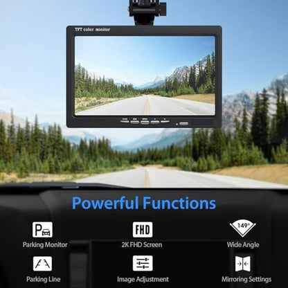 Erapta Backup Camera: eRapta AY7 7-inch 2K HD Front Rear – Side View