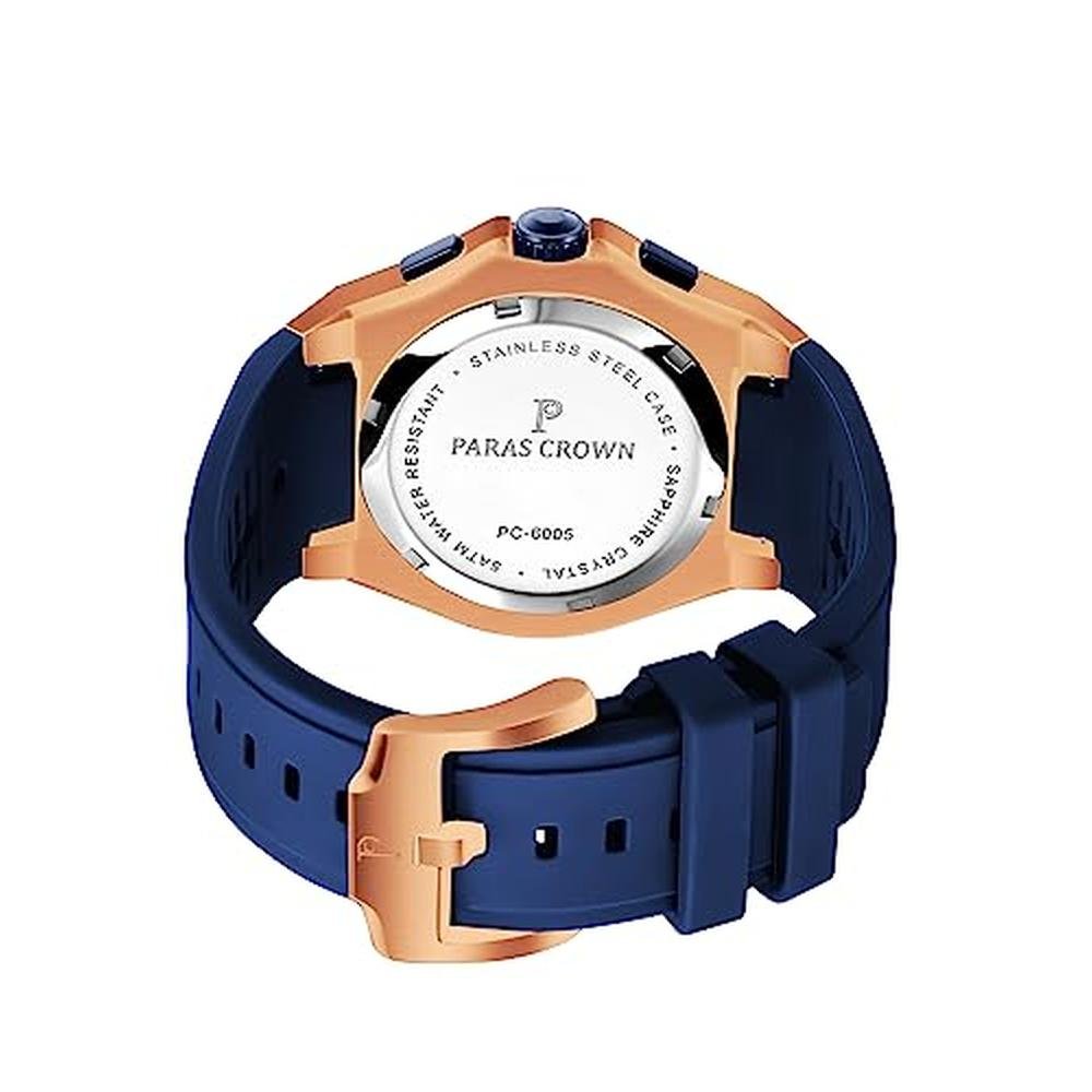 PC PARAS CROWN Mens Watches Fashion Luxury Quartz – Close-up Detail