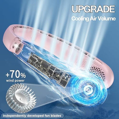 Neck Fan: KIDEE Portable Rechargeable Bladeless Fan – Close-up Detail