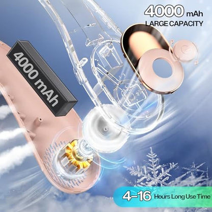 Neck Fan: KIDEE Portable Rechargeable Bladeless Fan – In Use