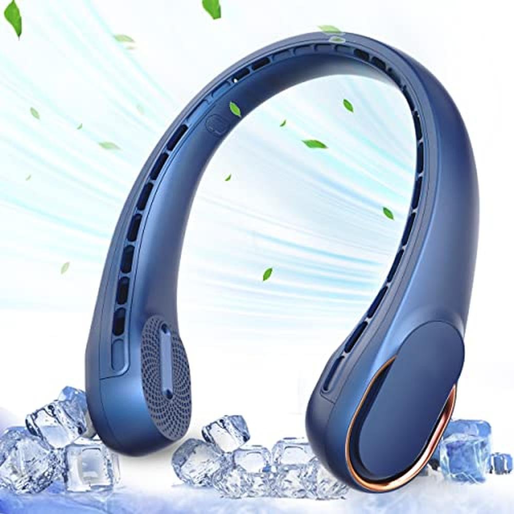 ASNUG Neck Fan: USB Rechargeable Personal Fan 4000mAh – Front View