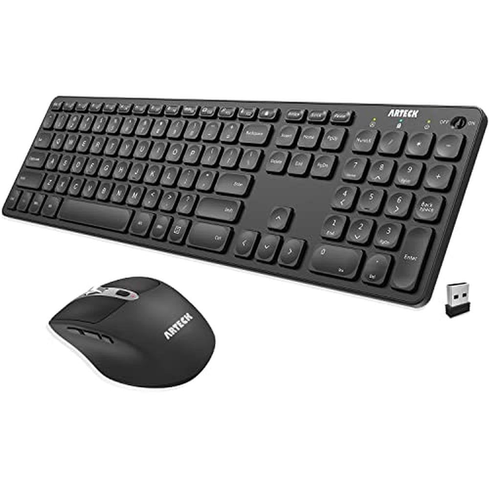Arteck 2.4G Wireless Keyboard and Mouse Combo – Front View
