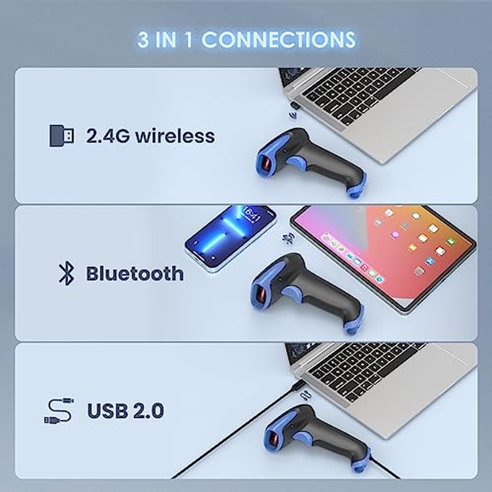 Eyoyo Bluetooth Barcode Scanner – Side View