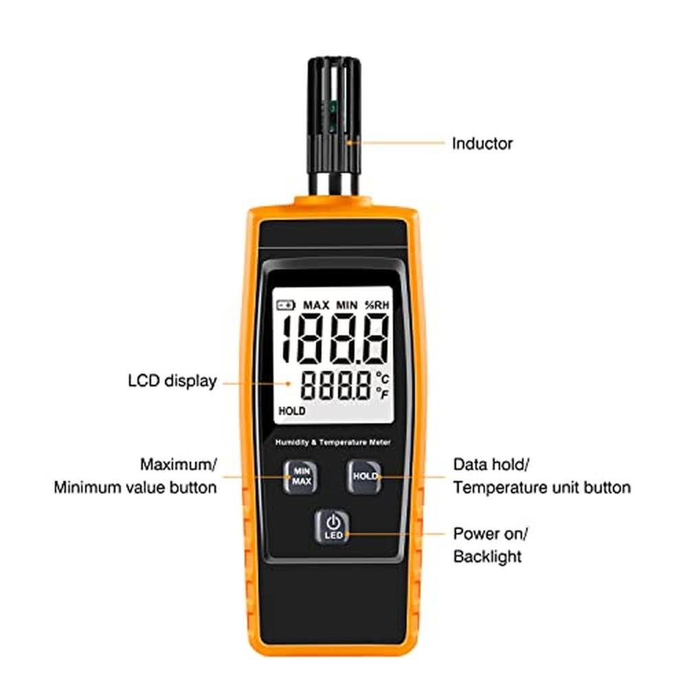 Premium Handheld Humidity Meter – Close-up Detail