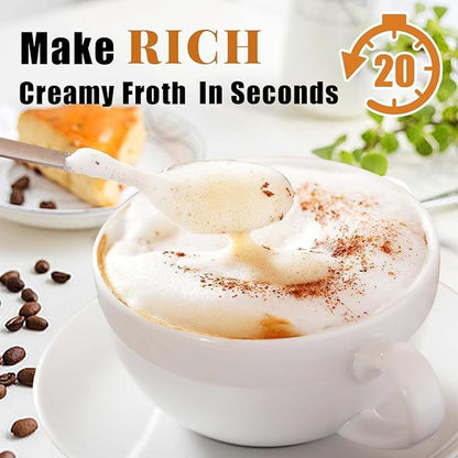 Frother Coffee: Nahida Silver Milk Frother Wand for Coffee – In Use