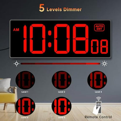 Advanced Fitness Tracking: Soobest Digital Wall Clock with – Close-up Detail