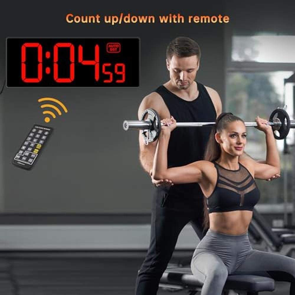 Advanced Fitness Tracking: Soobest Digital Wall Clock with – In Use