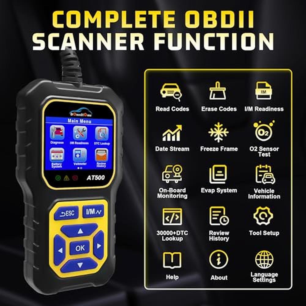 DonosHome AT500 OBD2 Scanner for Car Diagnostic – Side View