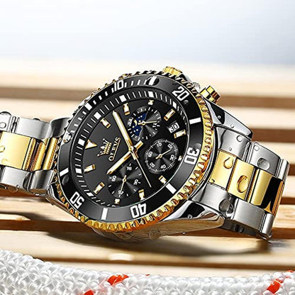 Watches Olevs: Olevs Men's Two-Tone Stainless Steel Analog – Packaging