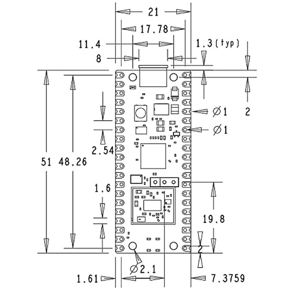 Raspberry Pi Pico W: DVOZVO 4Pack RP2040 Chip WiFi Wireless – Close-up Detail