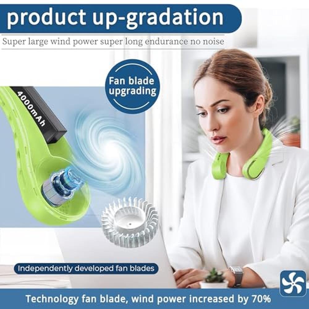 Neck Fan: ASNUG Portable Bladeless Neck Fan – Side View
