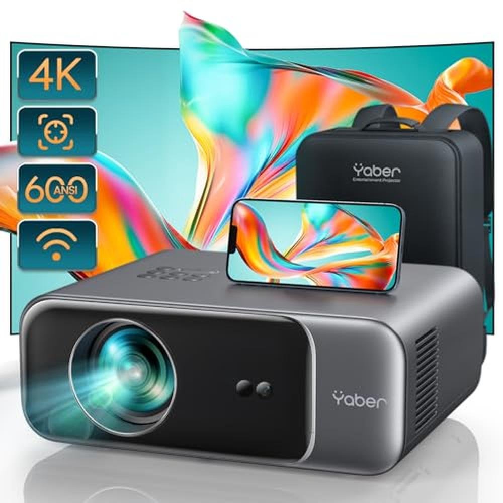 Projector Auto Focus: YABER Pro V9 Native 1080P Outdoor – Front View